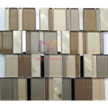 Gold Color Crystal Aluminium Mixed Mosaic Tiles (CFA80)